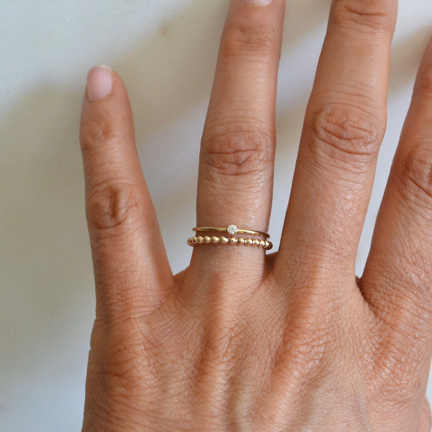 Thin Beaded Ring