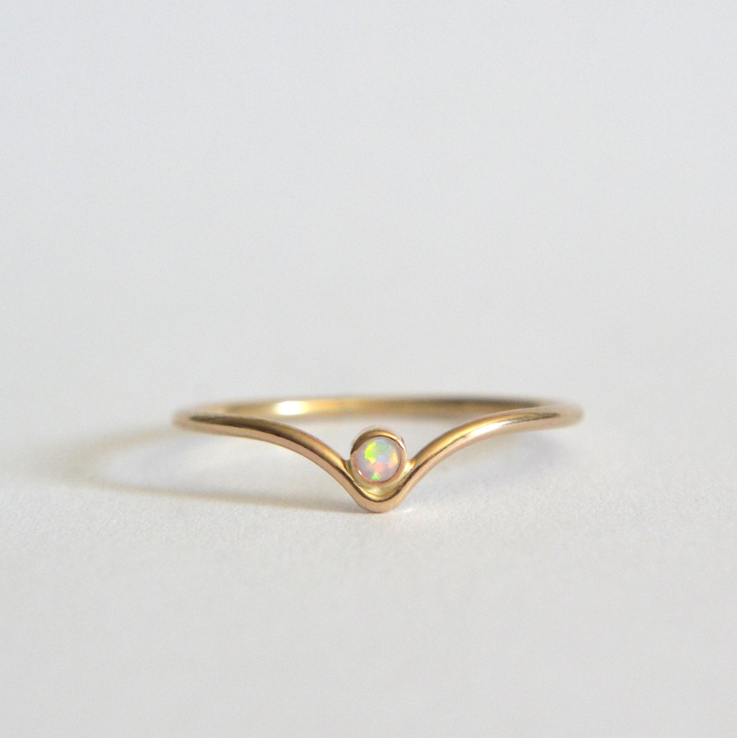 Chevron Opal Ring