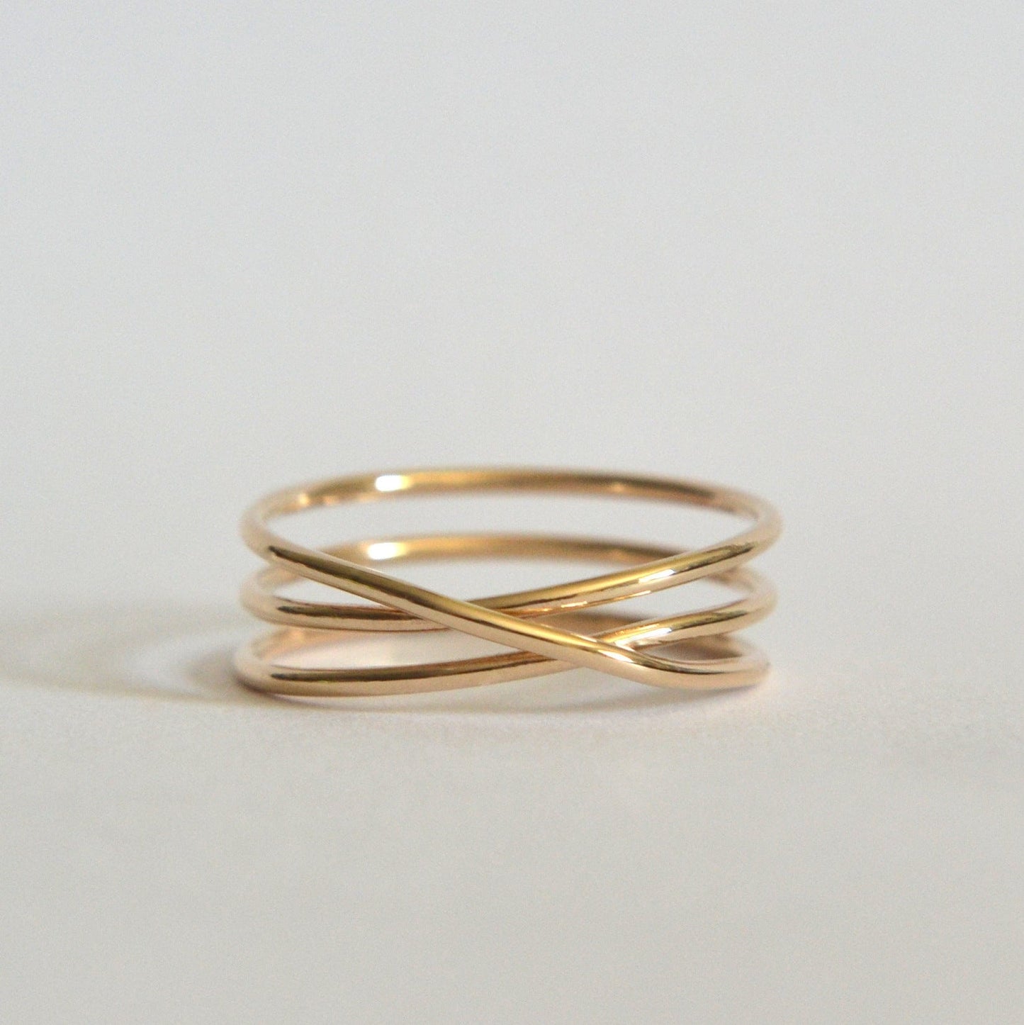 14k Criss Cross Ring