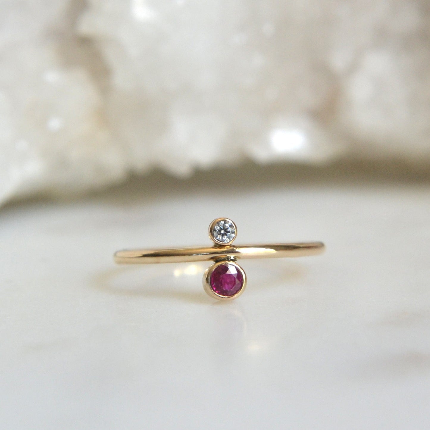 14k Ruby & Diamond Ring