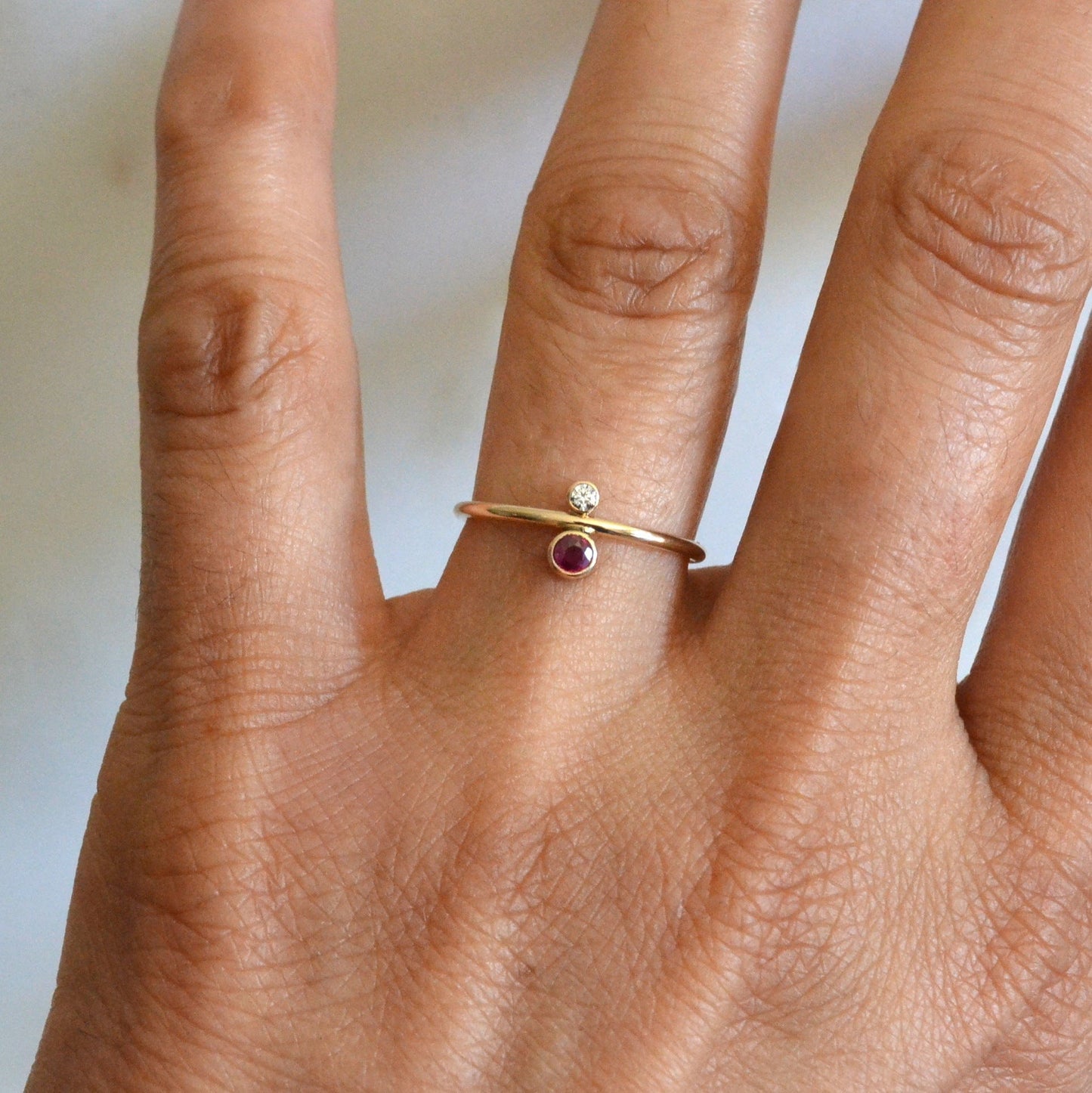 14k Ruby & Diamond Ring