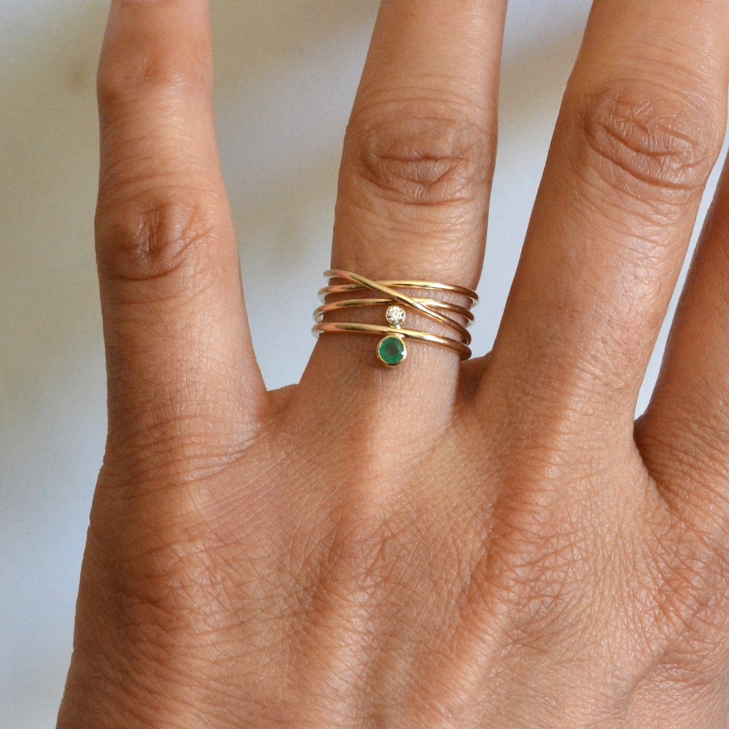14k Criss Cross Ring