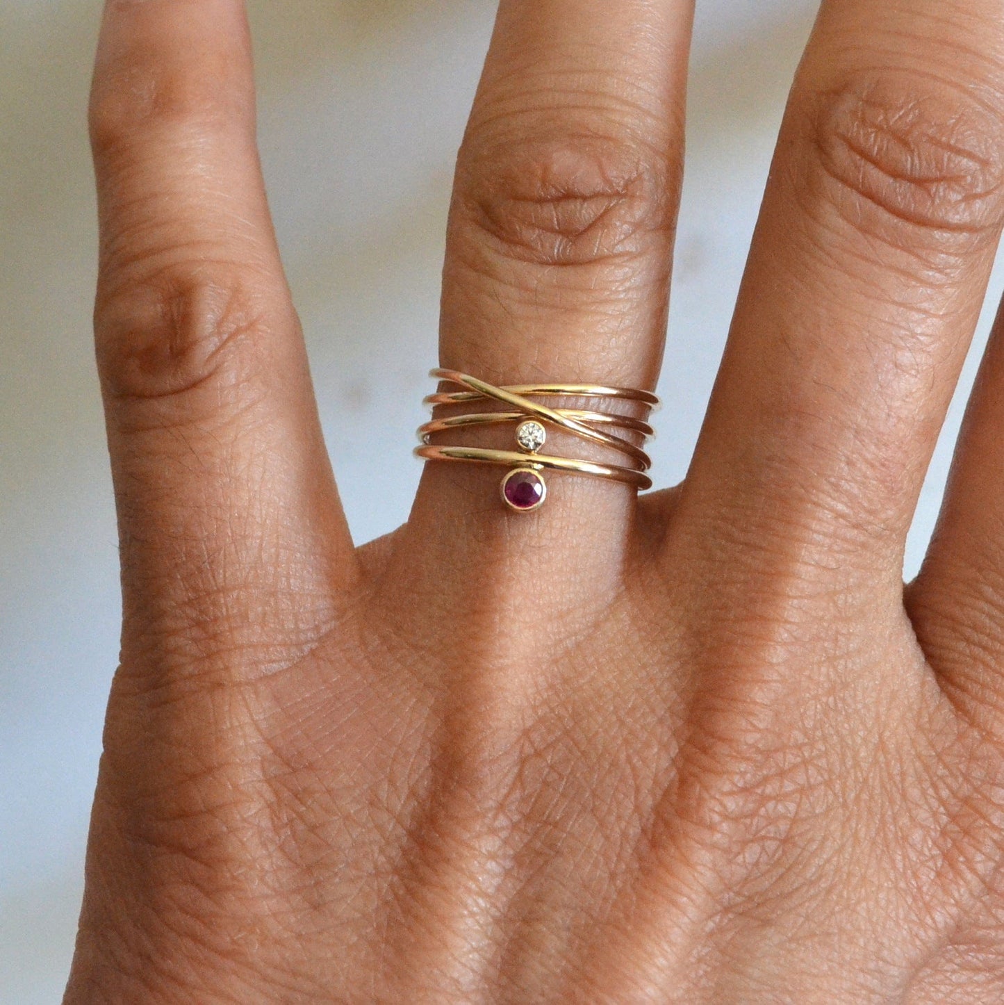 14k Ruby & Diamond Ring