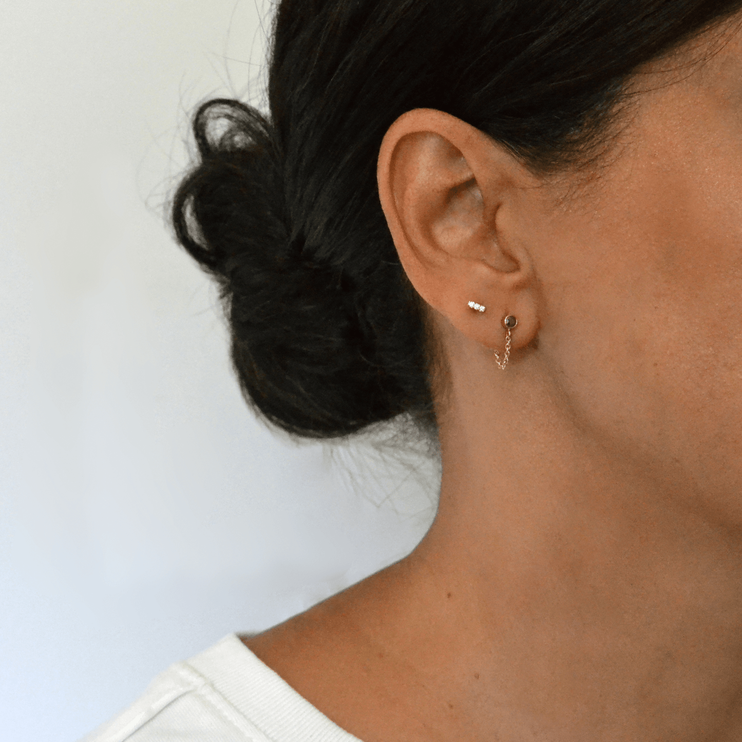 14k Ruby Chain Earrings