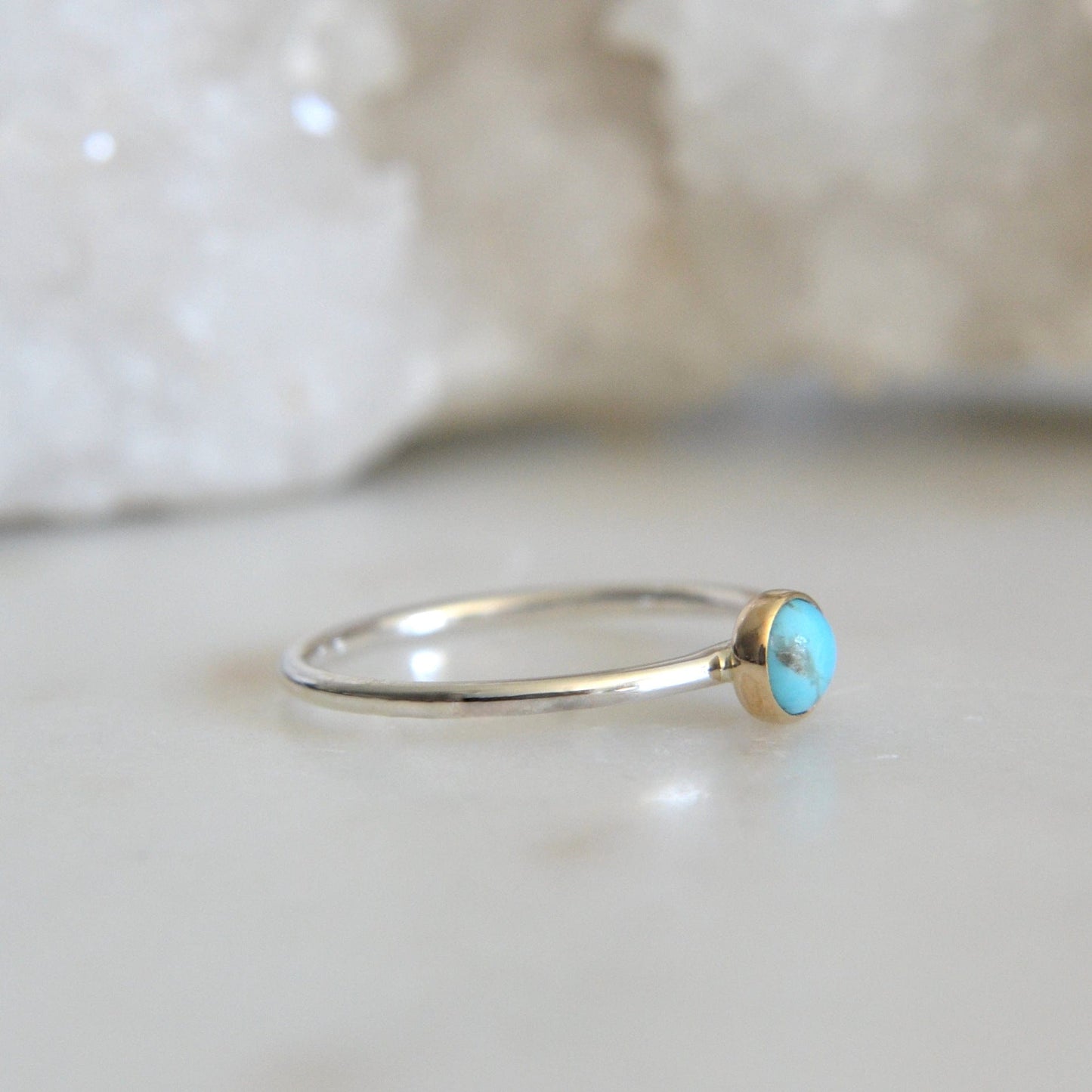 14k & Silver Turquoise Ring