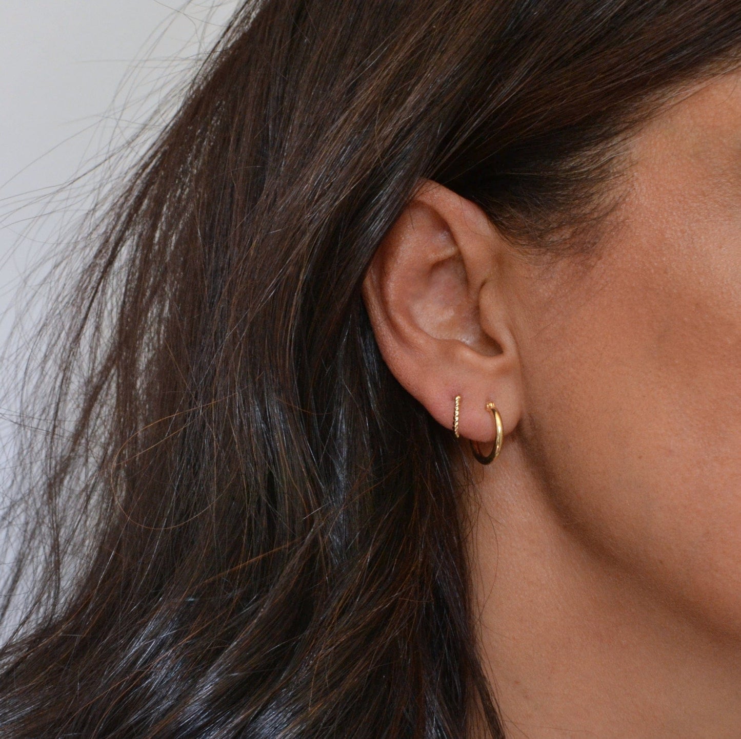 14k Tube Hoops