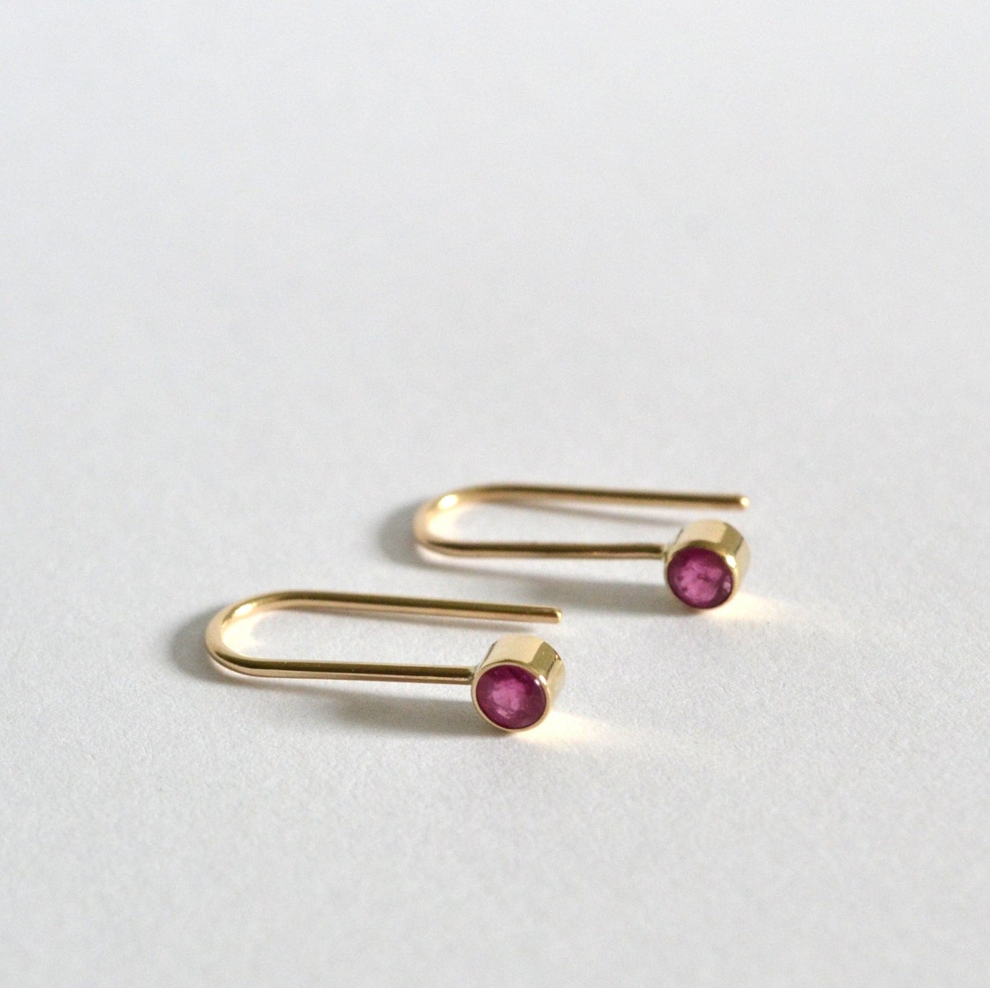 14k Ruby Earrings
