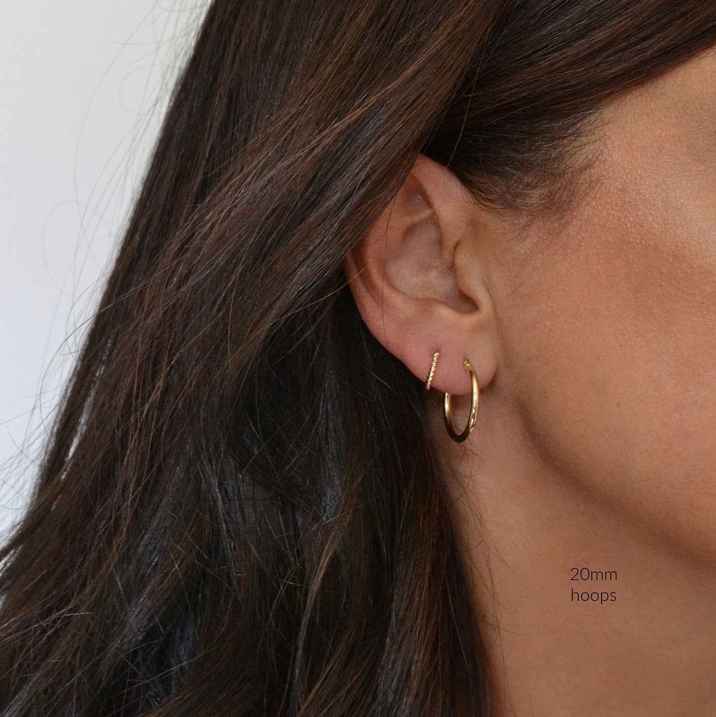 14k Tube Hoops