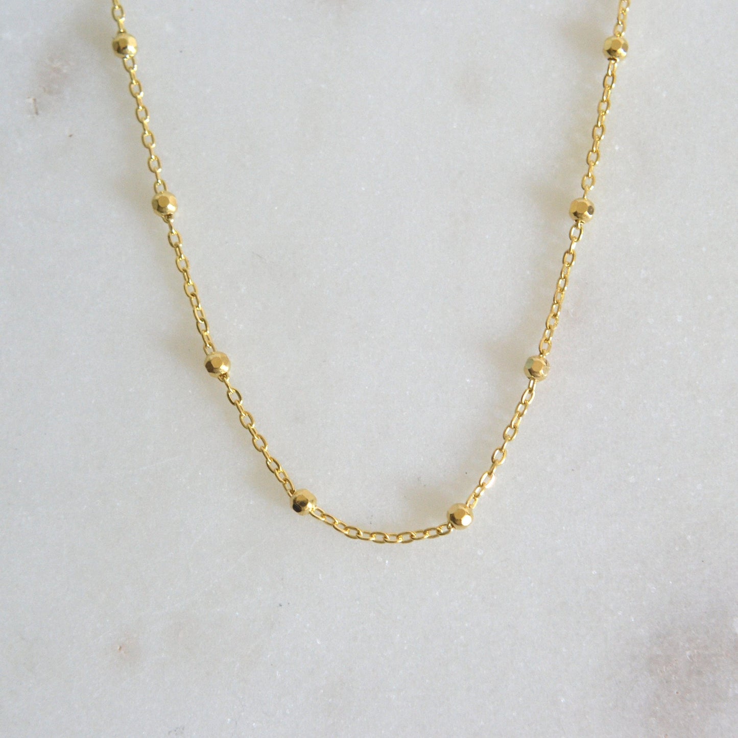 14k Sparkle Beaded Necklace