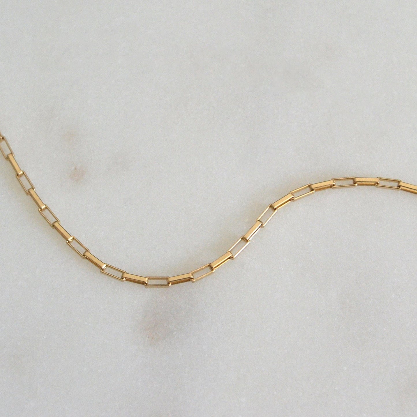 14k Long Box Bracelet