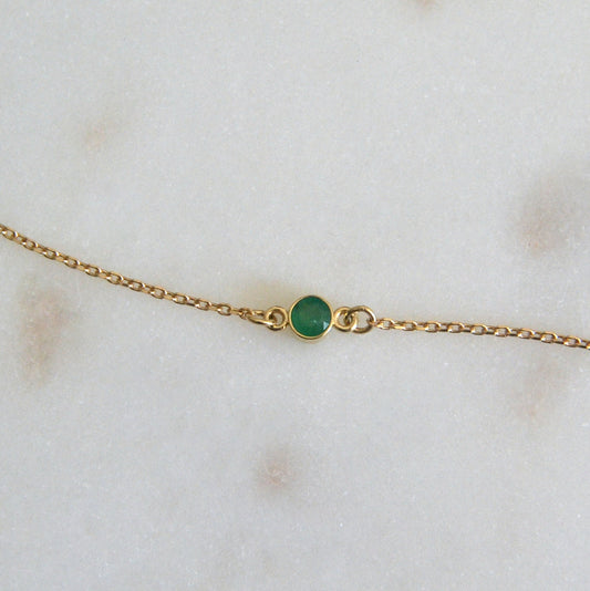 14k Emerald Bracelet