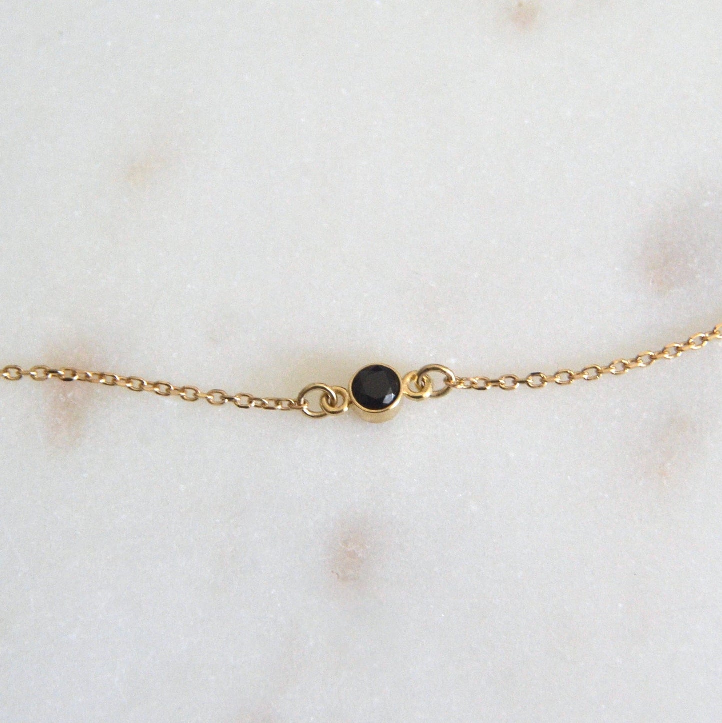 14k Black Spinel Bracelet