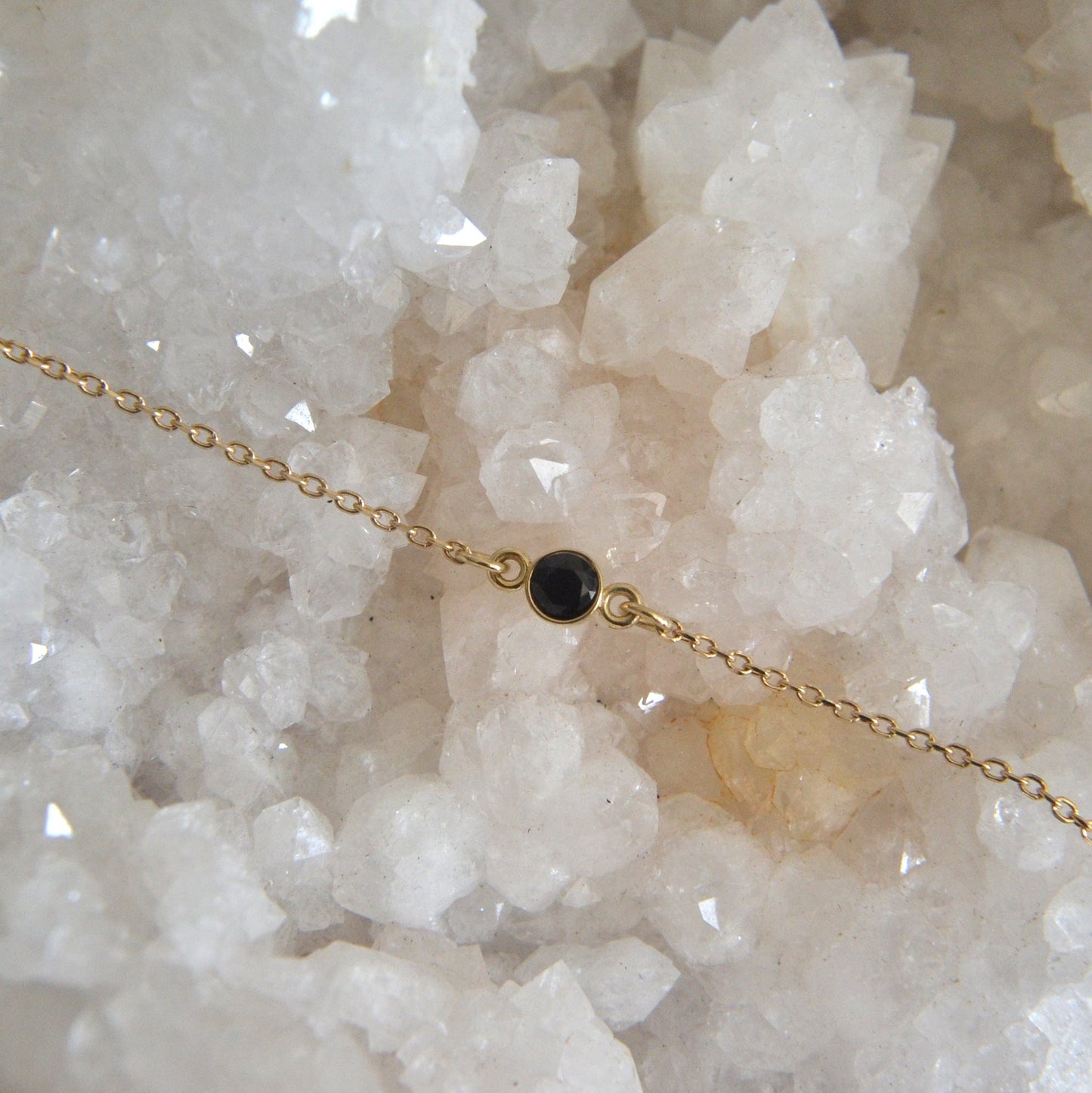 14k Black Spinel Bracelet