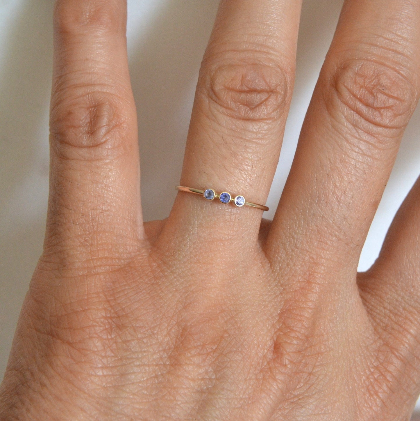 14k Tanzanite Trio Ring