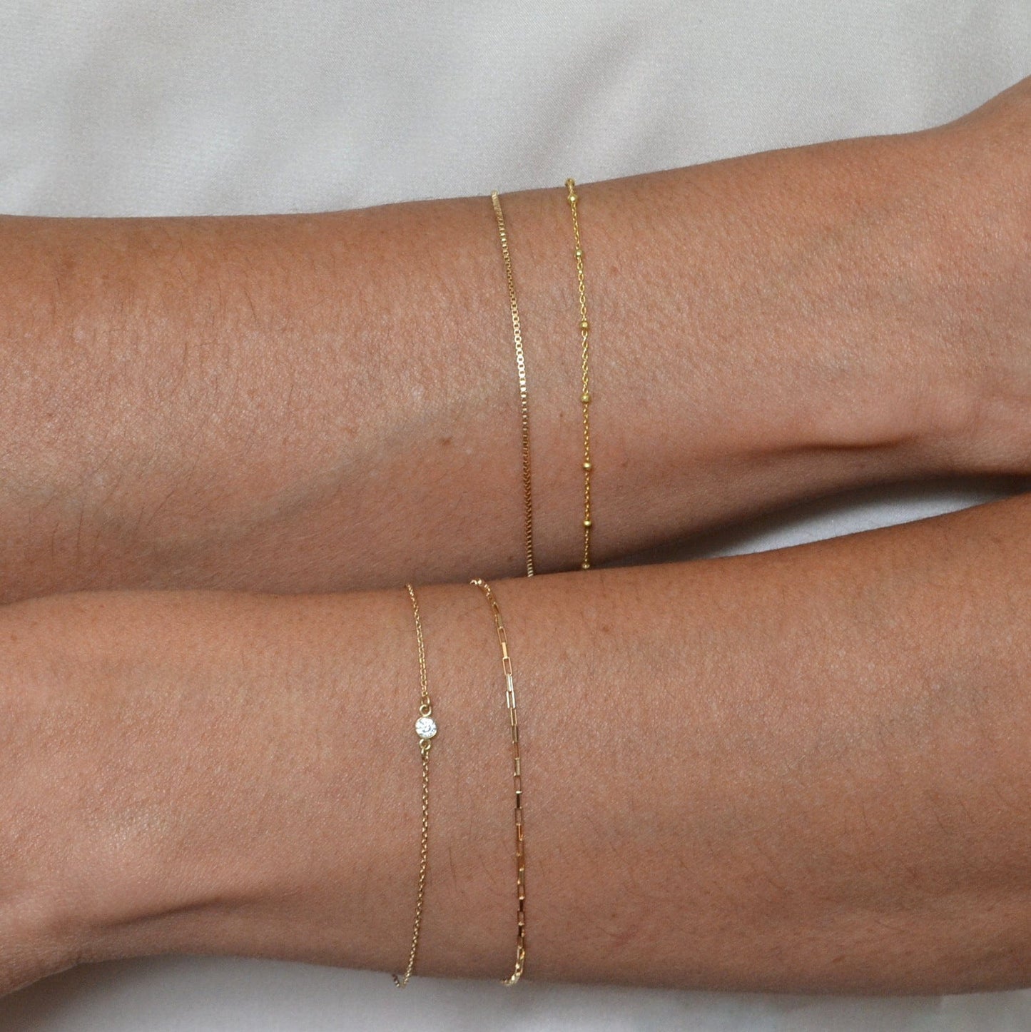 14k Box Chain Bracelet