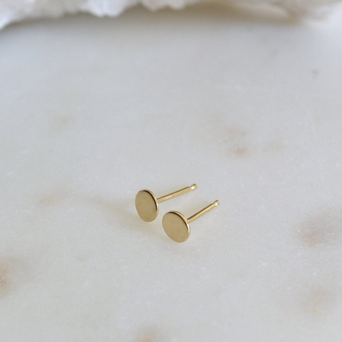 14k Disc Studs