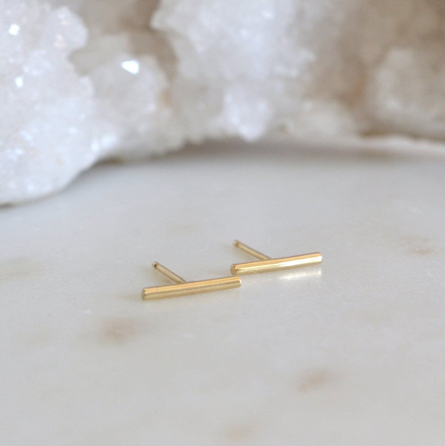 14k Bar Studs