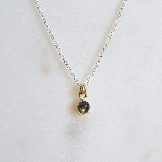 14k & Silver Moss Necklace