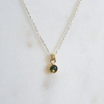 14k & Silver Moss Necklace