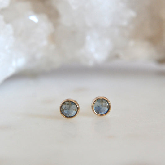 Montana sapphire stud earrings