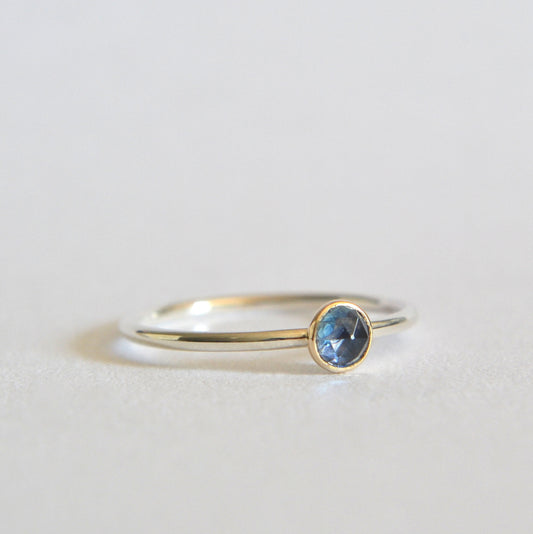 14k & Silver Montana Sapphire Ring