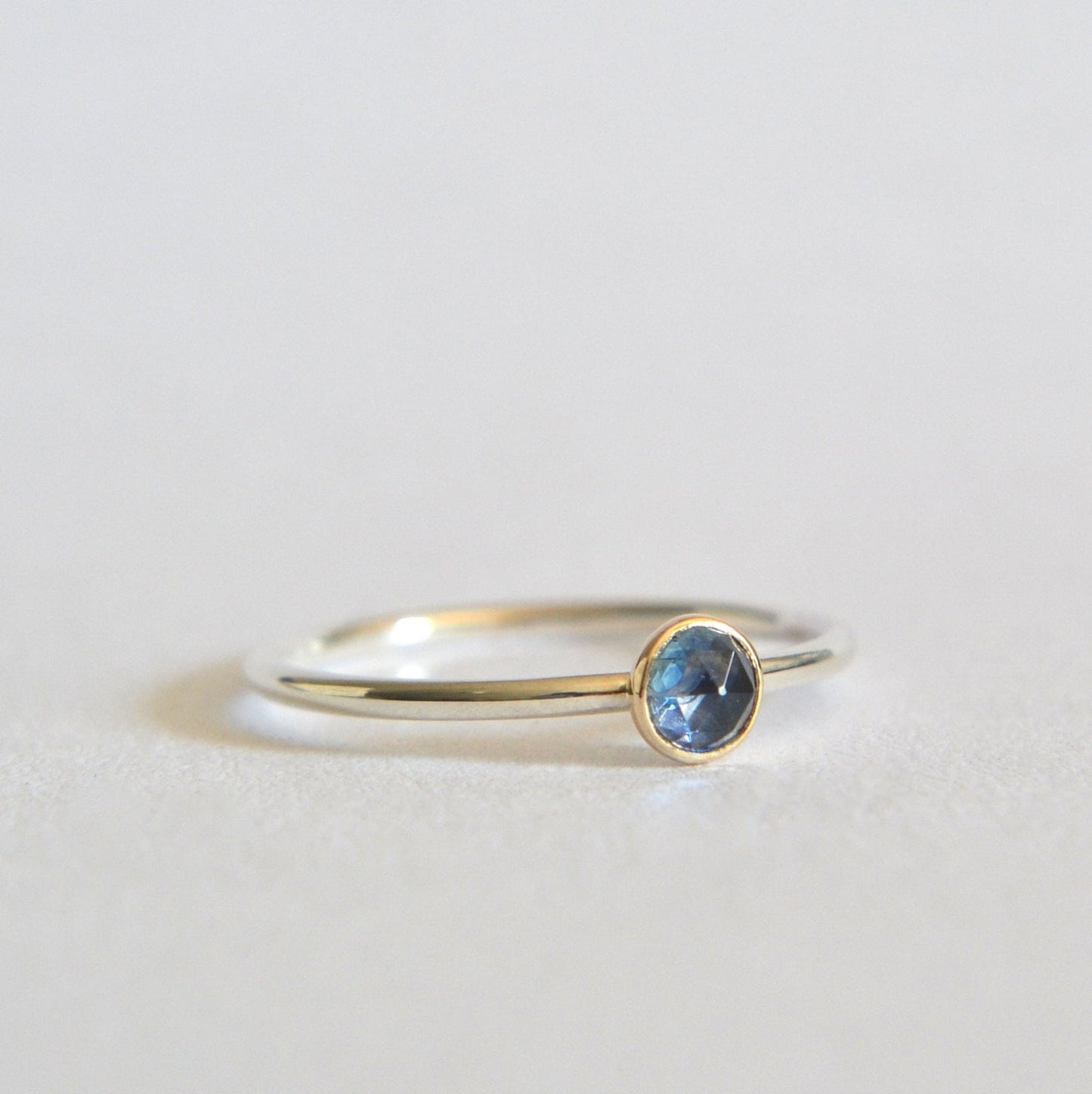 14k & Silver Montana Sapphire Ring