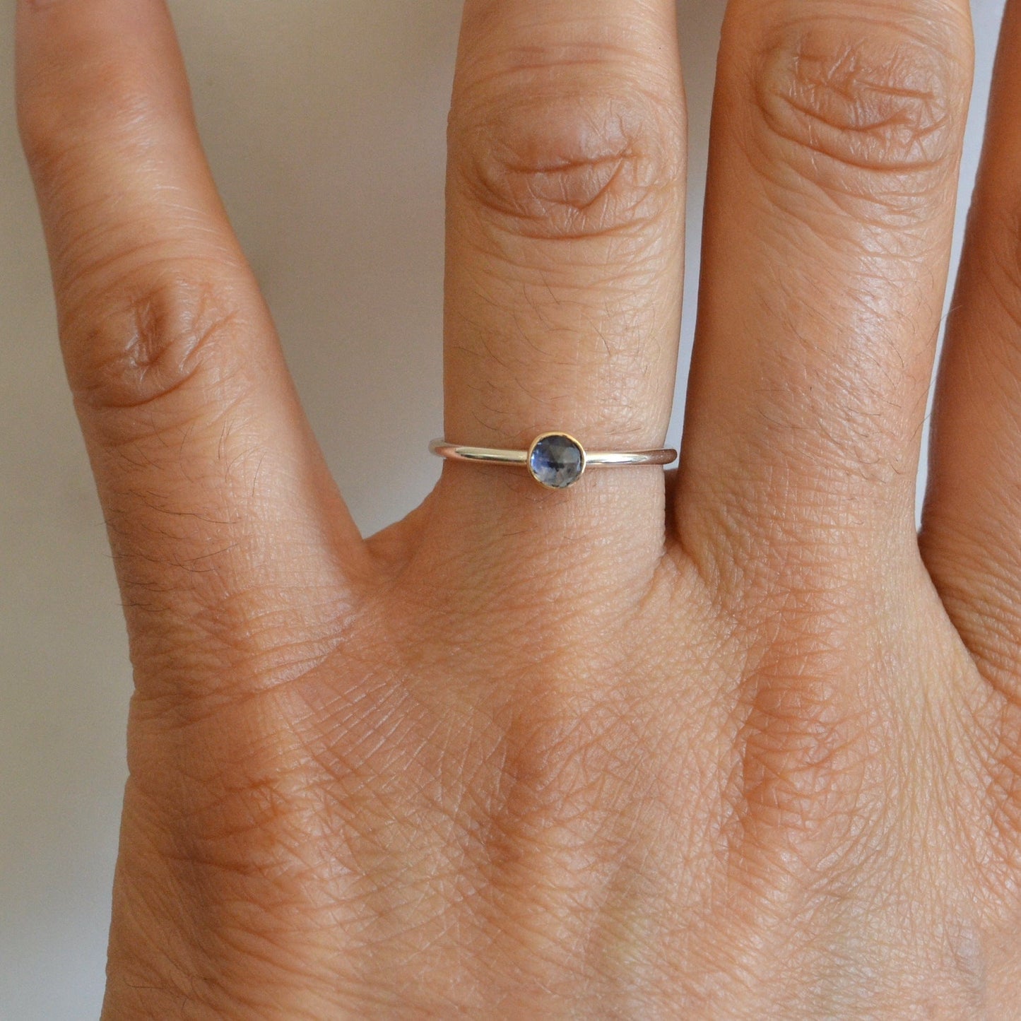 14k & Silver Montana Sapphire Ring