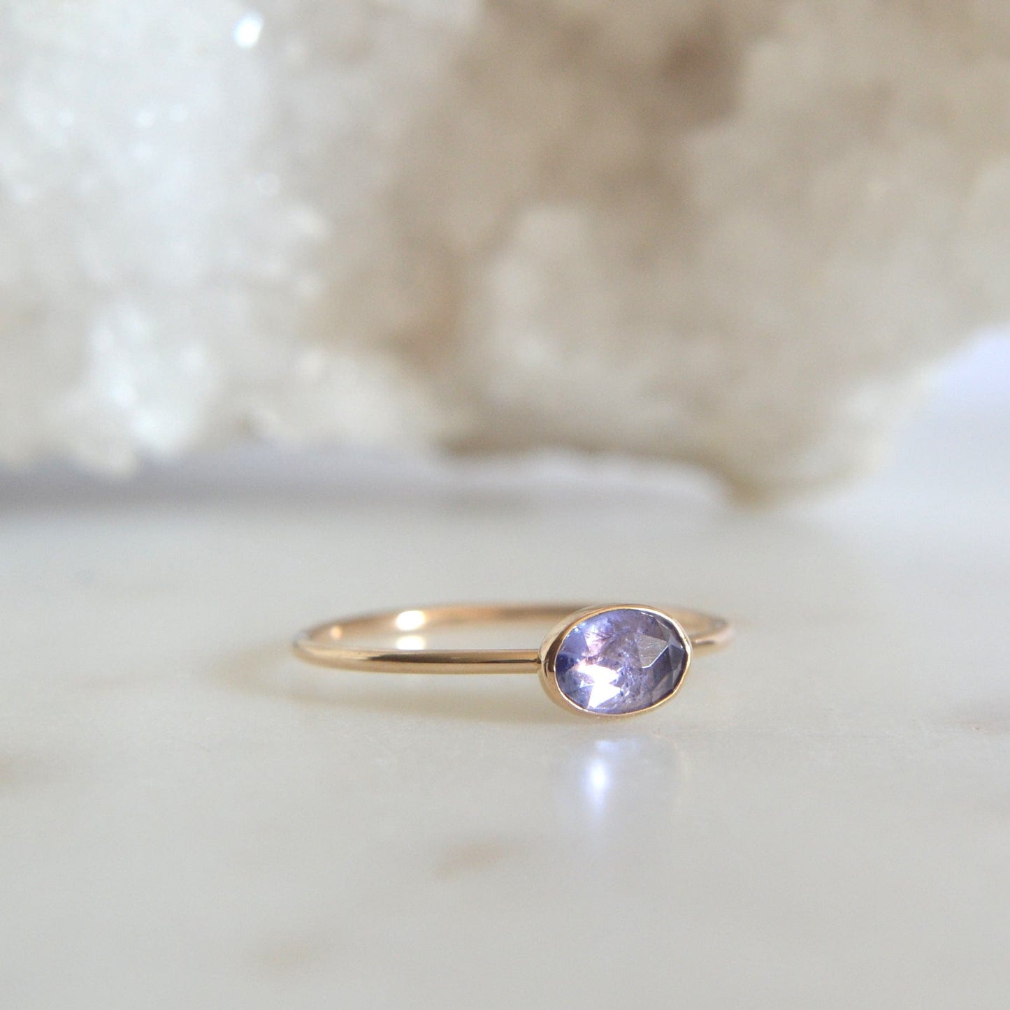 14k Oval Tanzanite Ring