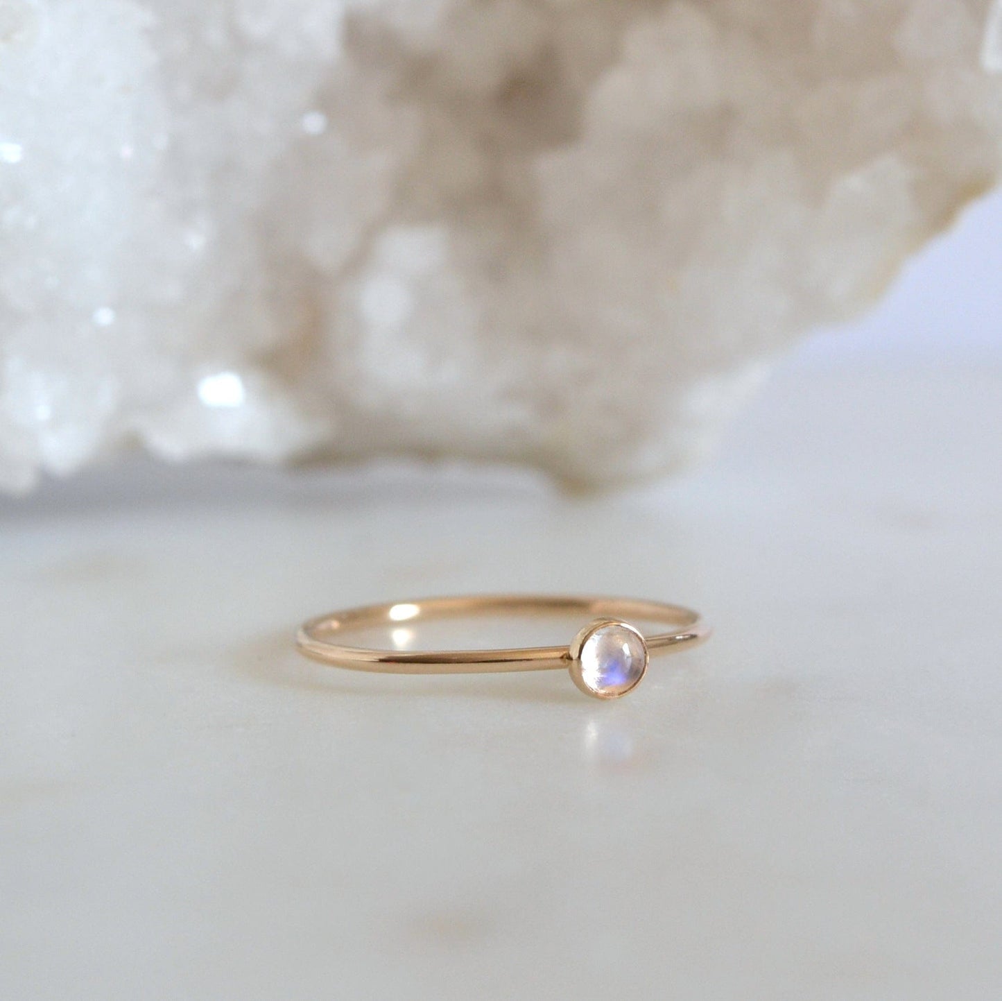 14k Moonstone Ring