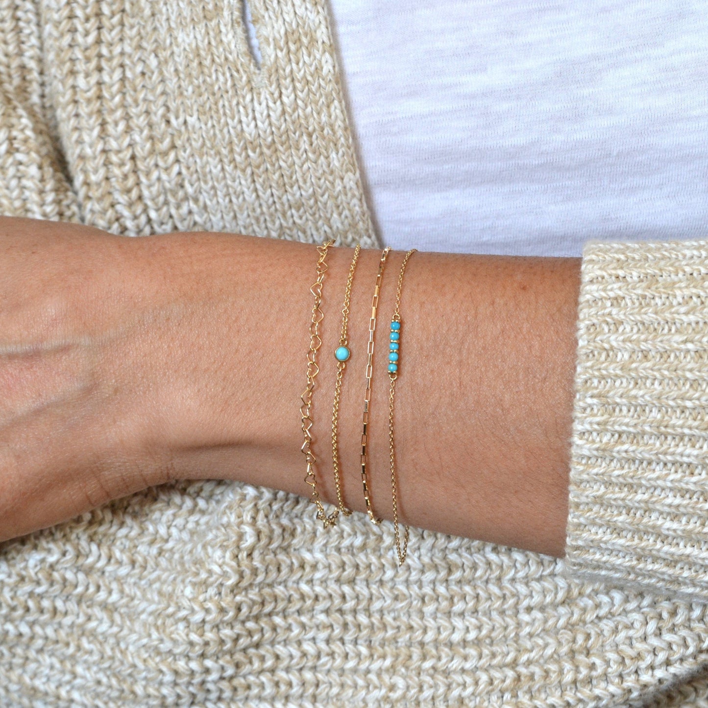 14k Heart Bracelet