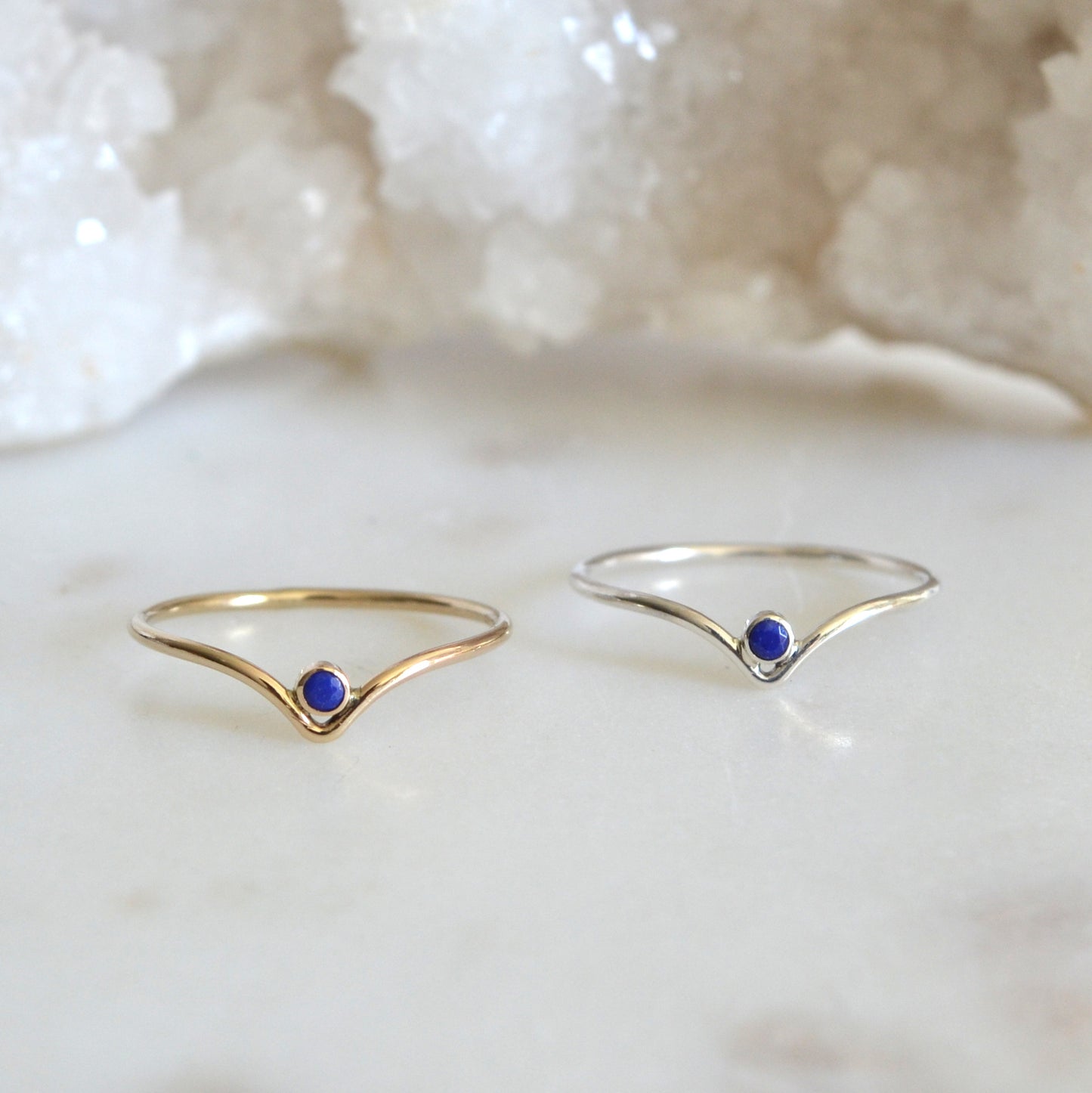 Chevron Lapis Lazuli Ring