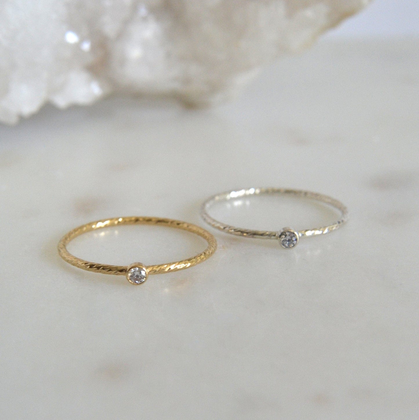 Cz Sparkling Stacking Ring