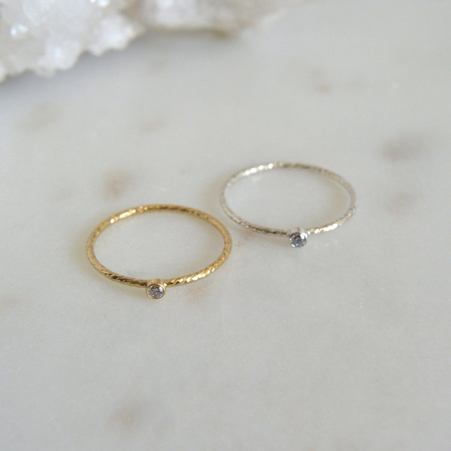 Cz Sparkling Stacking Ring