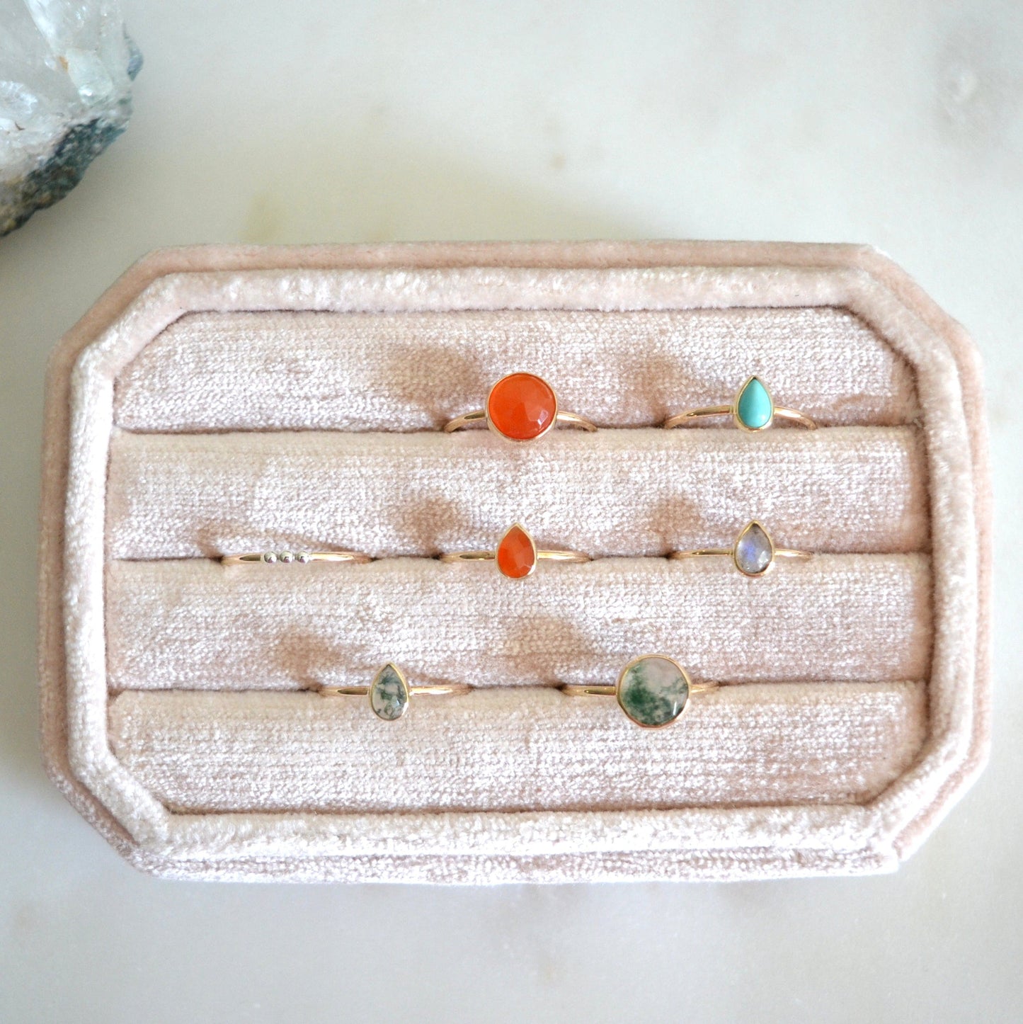 14k Pear Carnelian Ring