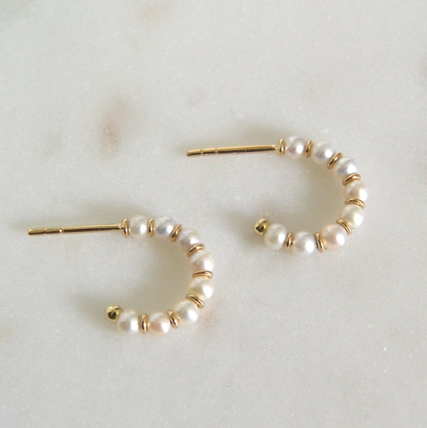 Pearl Hoop Earrings