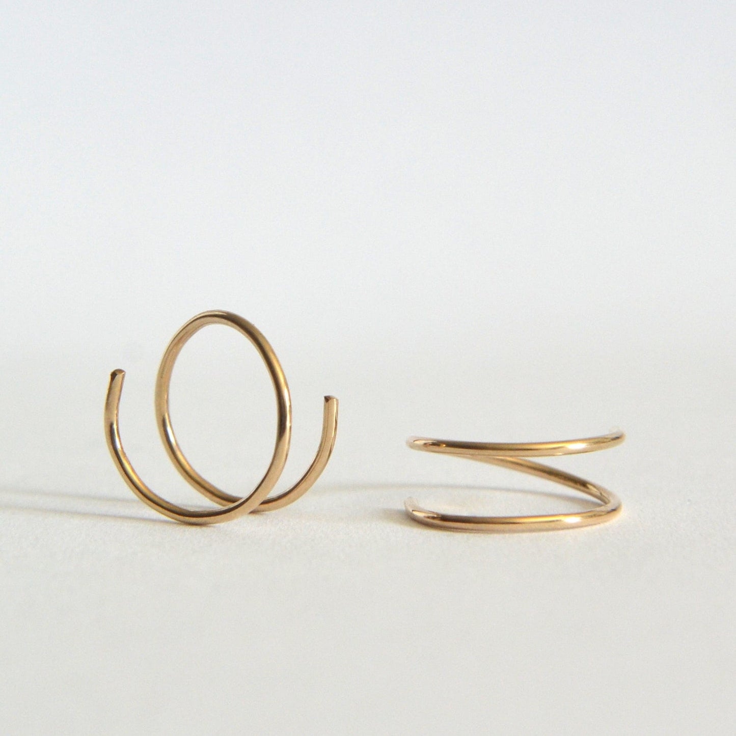 14k Illusion Huggies