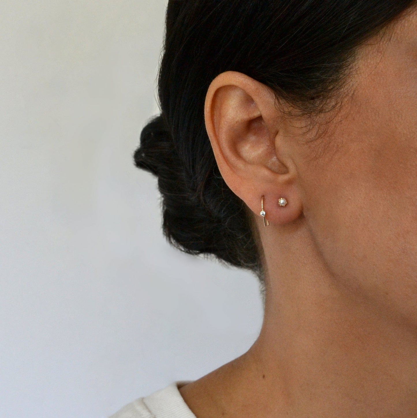 14k Prong Pearl Studs
