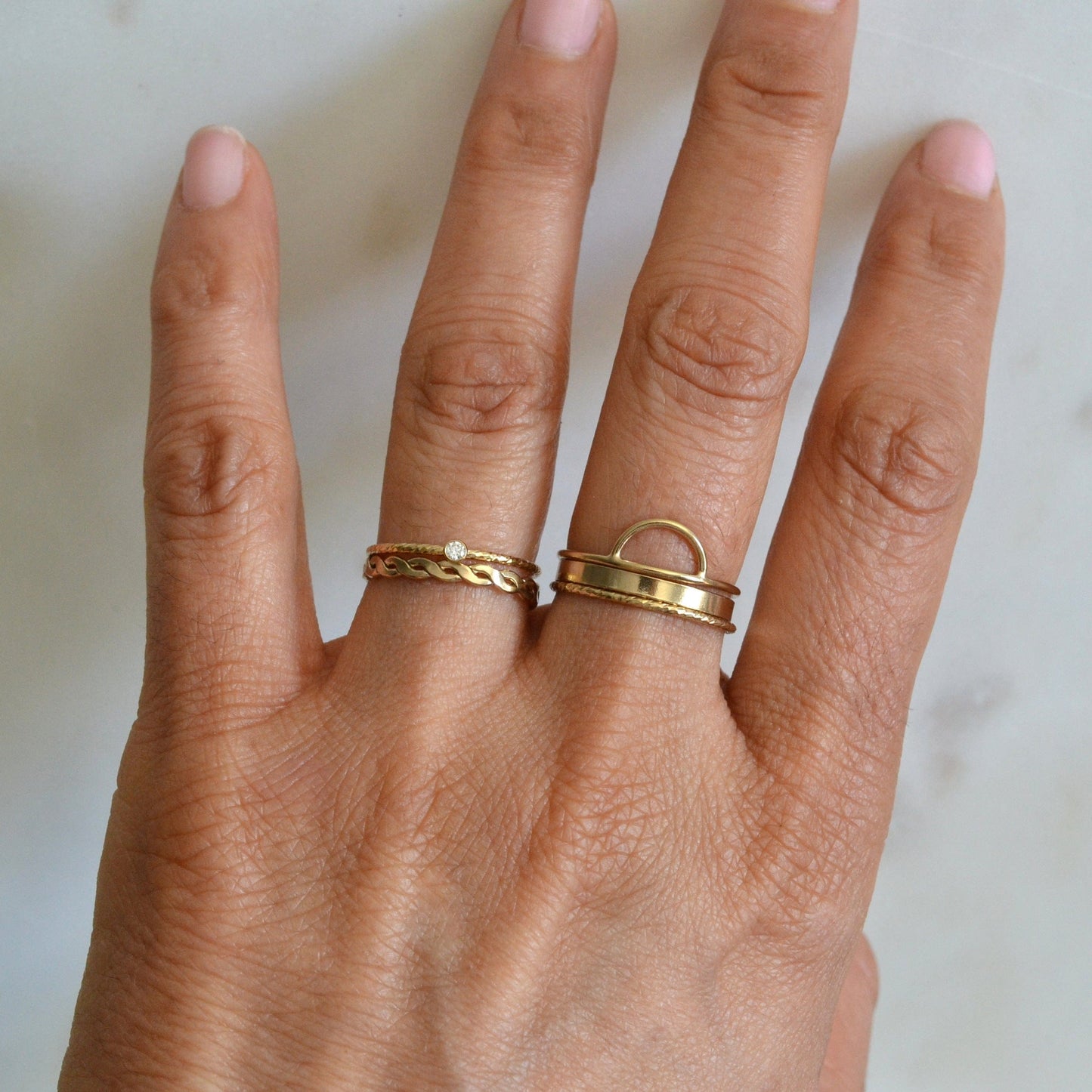 Cz Sparkling Stacking Ring