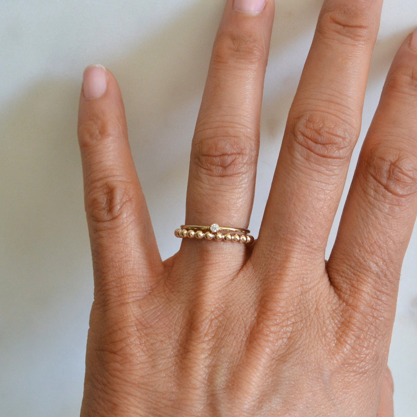 Thick Beaded Ring