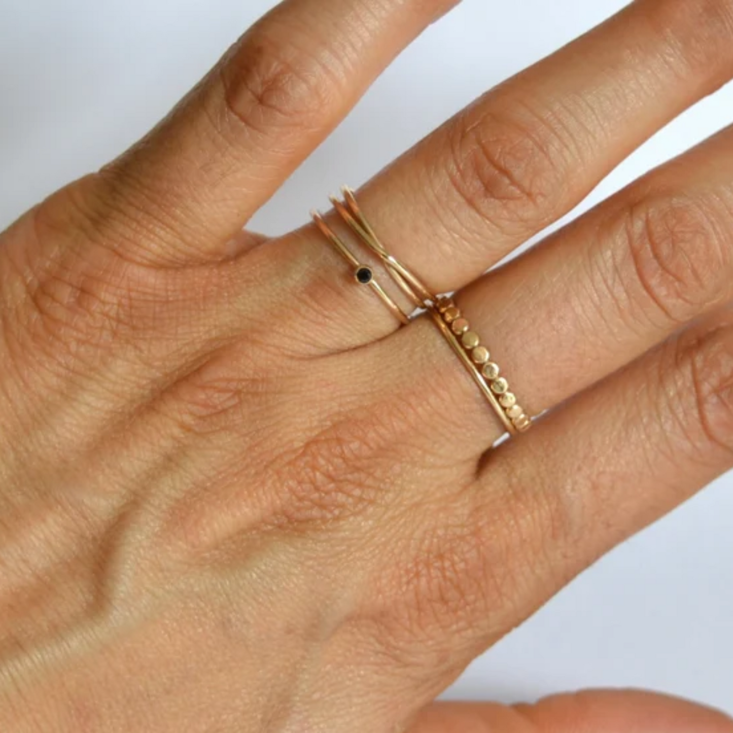 14k Gemstone Wrap Ring