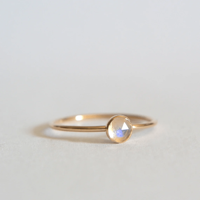 14k Celeste Moonstone Ring