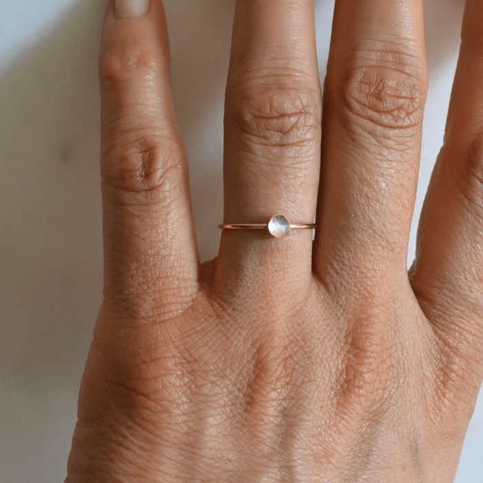 14k Celeste Moonstone Ring