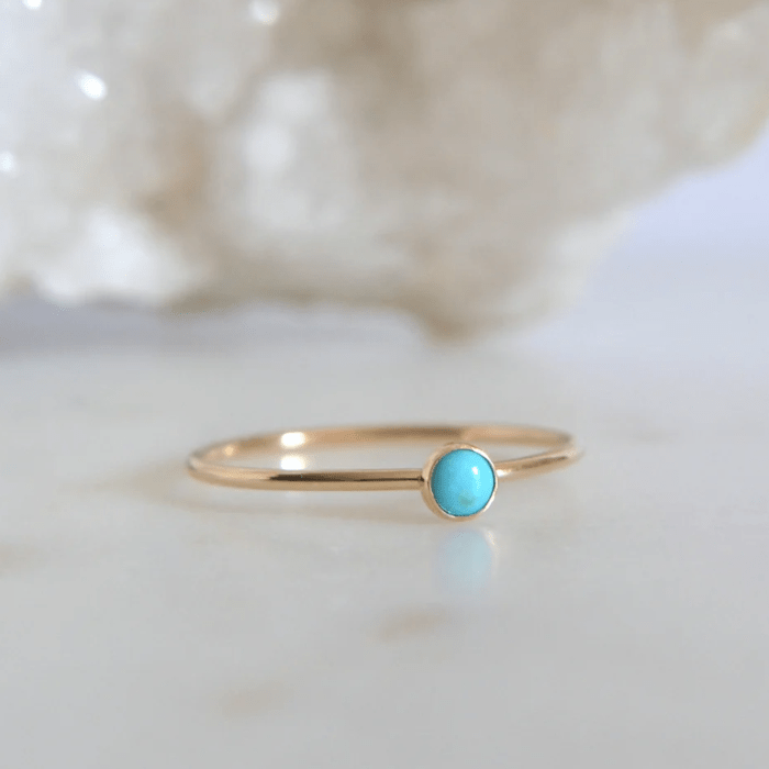14k Turquoise Ring Set