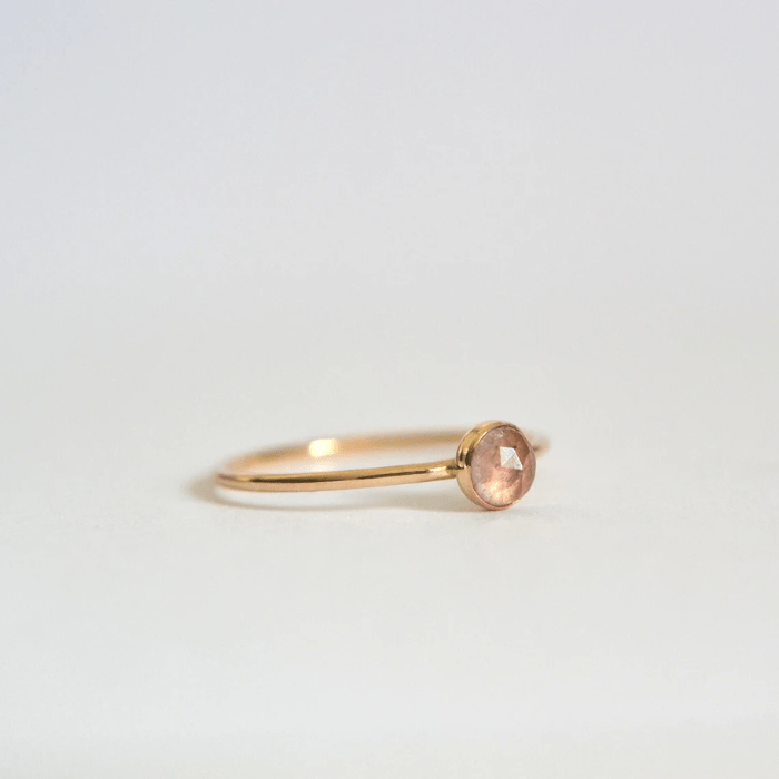 14k Strawberry Quartz Ring