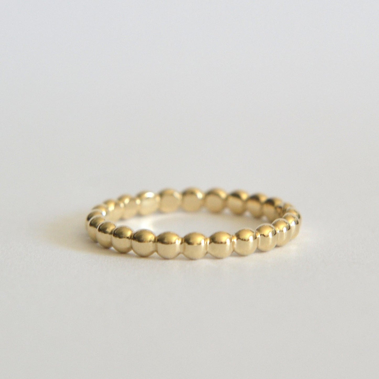 14k Puff Beaded Ring