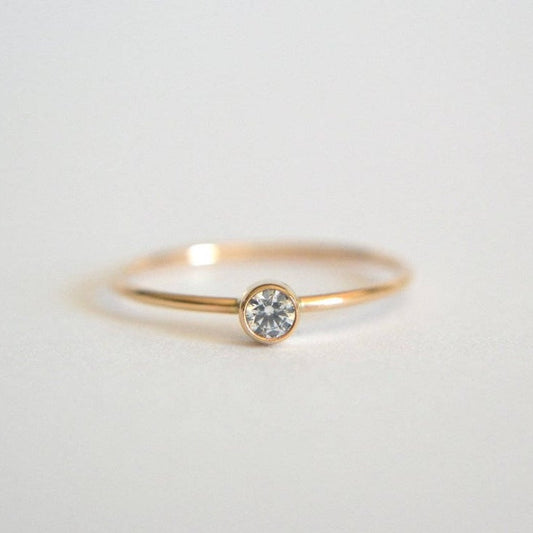Dainty diamond ring
