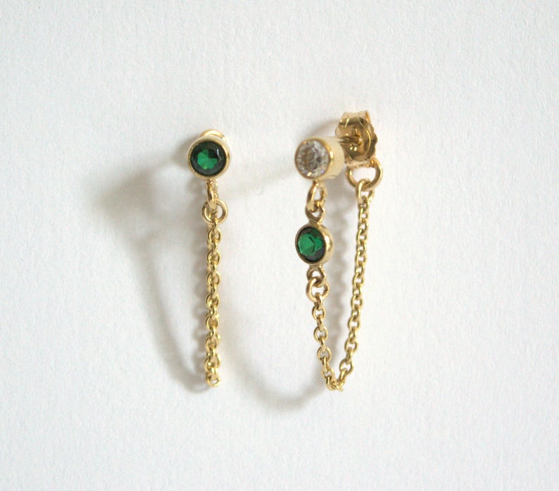 Dainty chain earrings