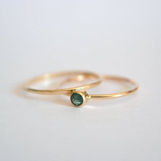 14k Emerald & Band Set