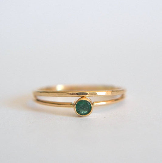 Dainty emerald ring