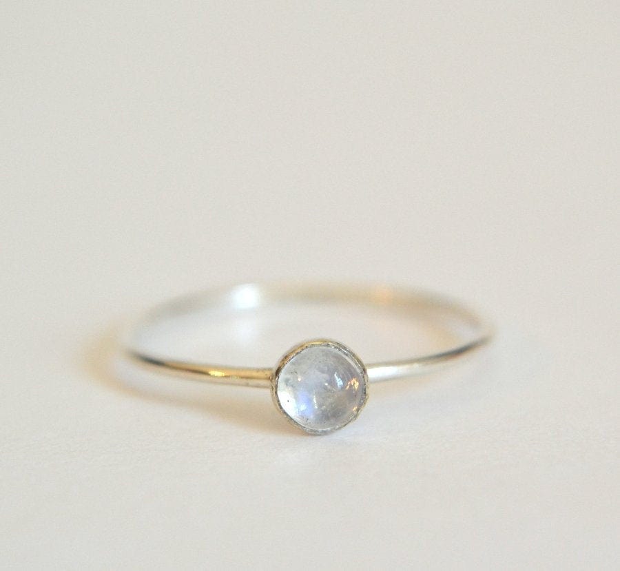 Moonstone Ring 4mm
